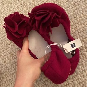 Foldable Flat Slippers in Wool Blend